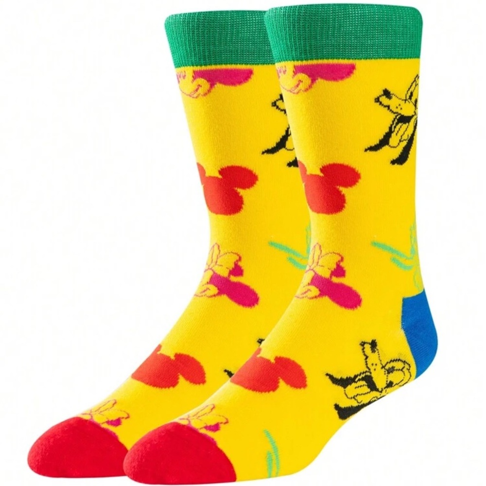 •Mickey & Friends• Graphic All Over Unisex Mickey Mouse Socks 3 for $21